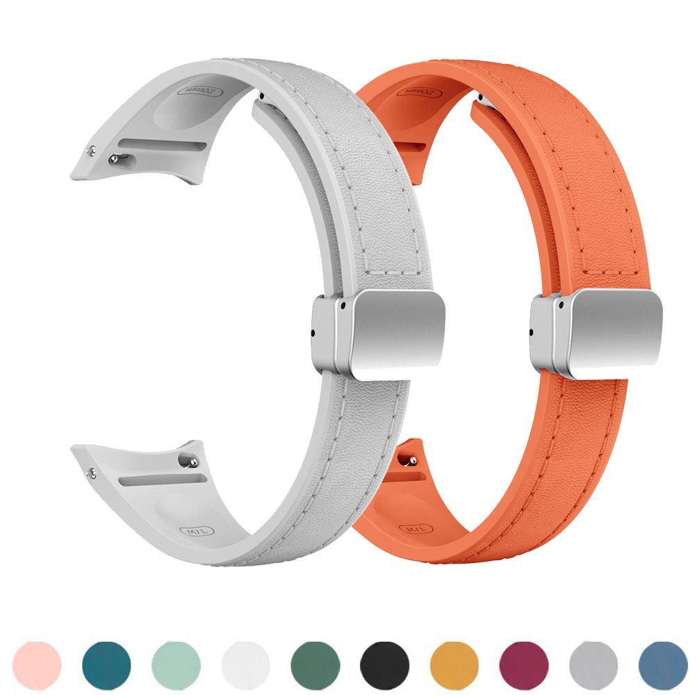 Smartwatch Slim Watches For Men - Genuine Leather+silicone Straps for Samsung Galaxy