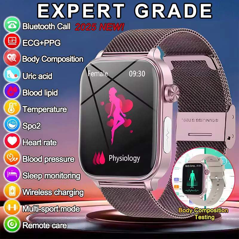 Smartwatch Health Watches - 2025 New ECG+PPG Monitoring Smart Watch