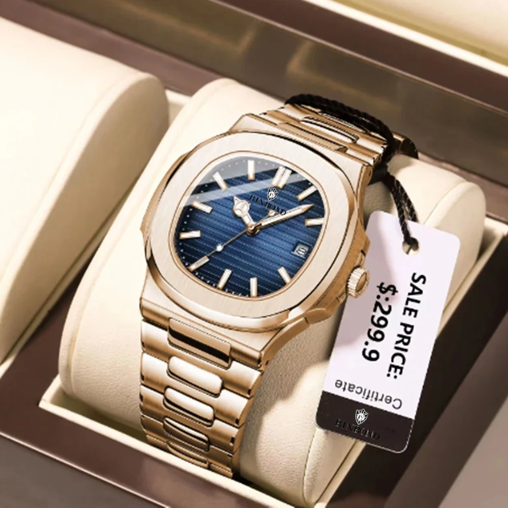 Smartwatch Luxury Watches For Men - New Switzerland Man Casual Rose Gold
