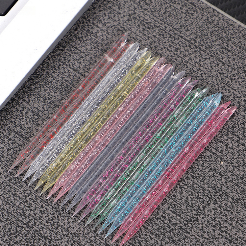Crystal Press Tool - 50/100pcs Reusable Double-Ended Cuticle Pusher –