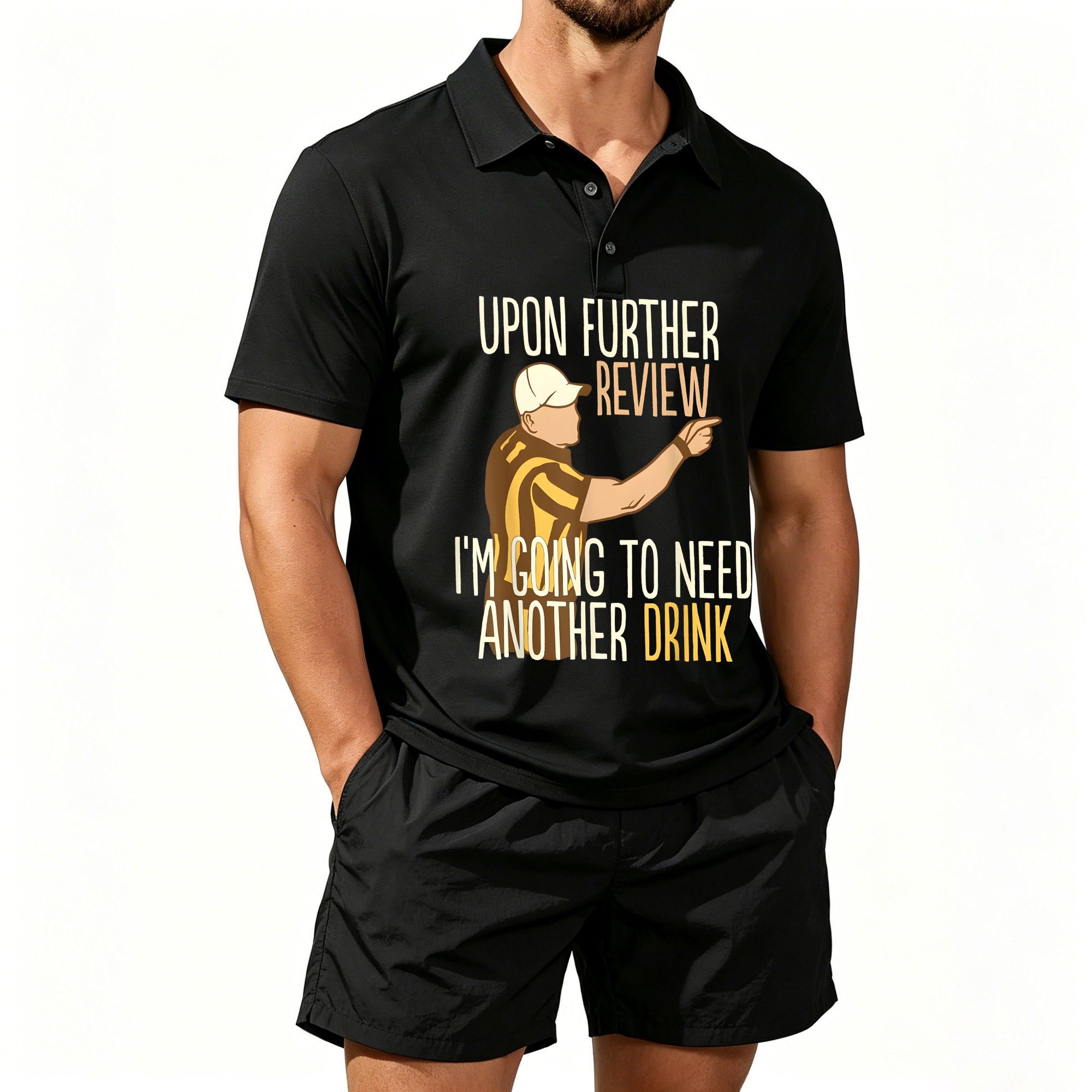 Watch Es - Men's Polo Shirt and Beach Shorts