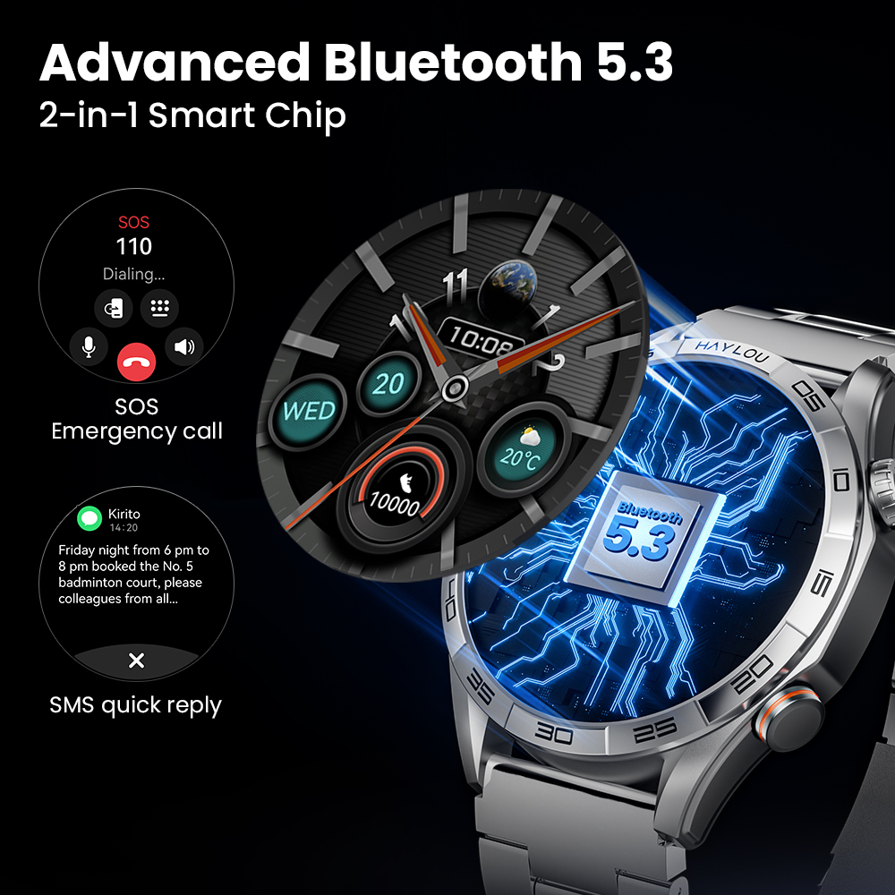 HAYLOU Solar 5 Voice Calling S - Smartwatch Health Watches review and price