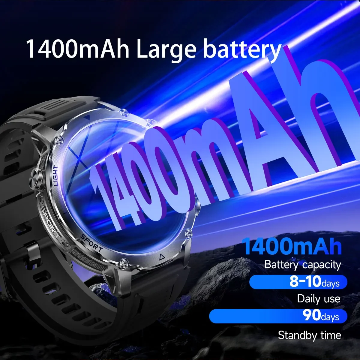 Brand+1400mAh Big Battery Smar - Smartwatch Branded Watches For Men review and price
