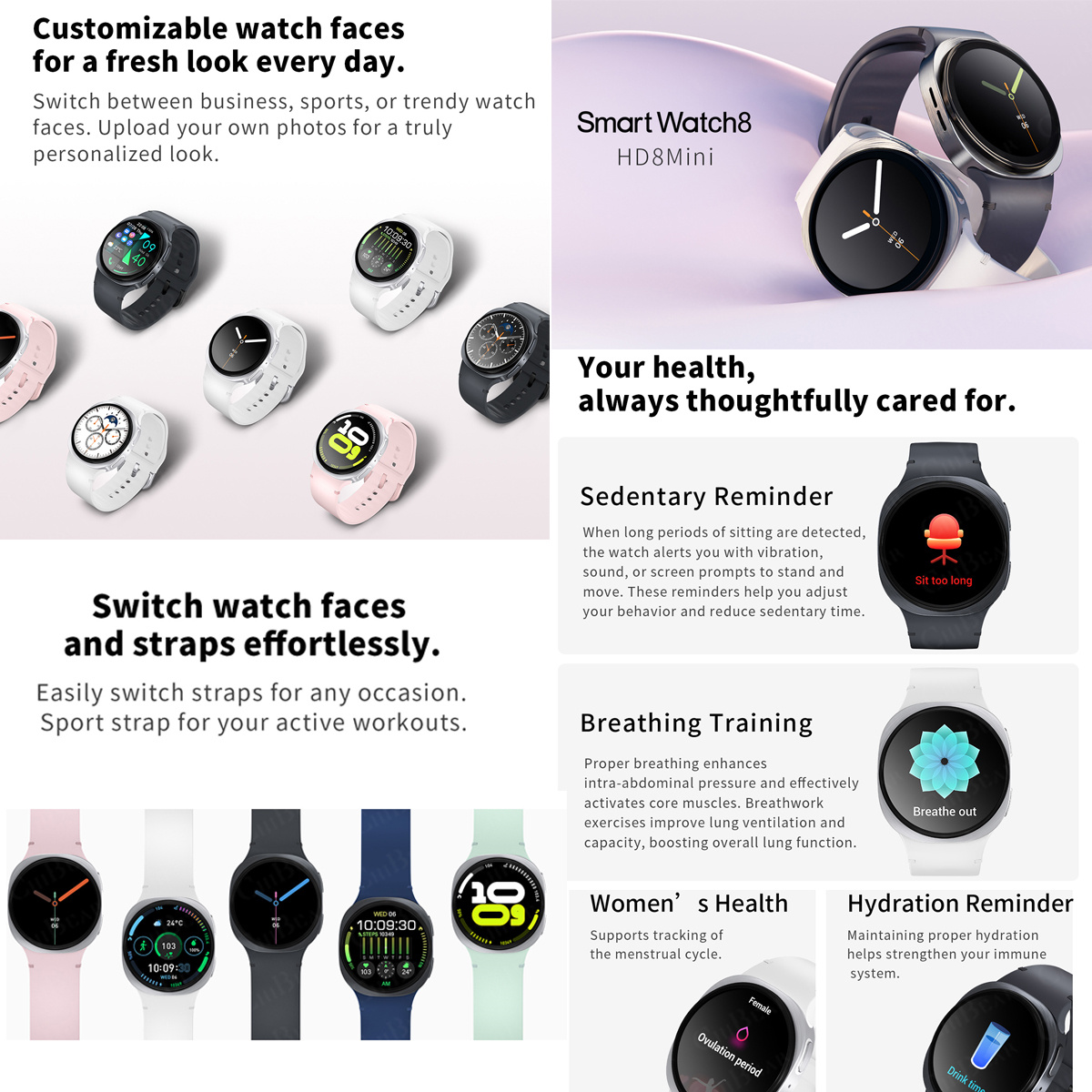2026 New Watches 8 Mini GPS Tr - Smartwatch Health Watches review and price