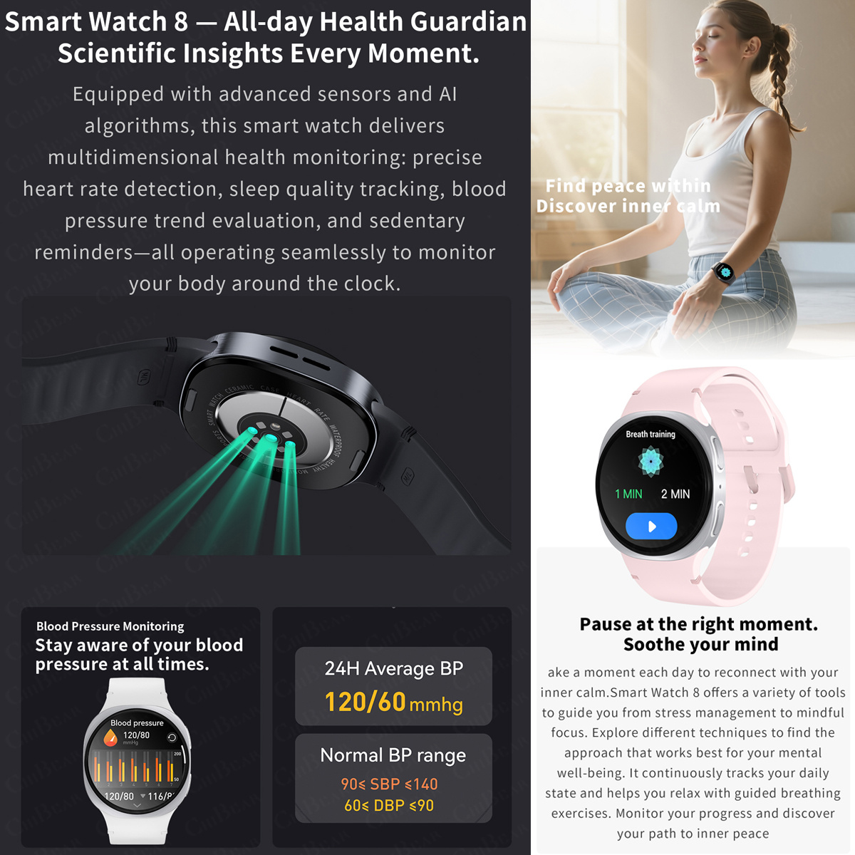2026 New Watches 8 Mini GPS Tr - Smartwatch Health Watches review and price