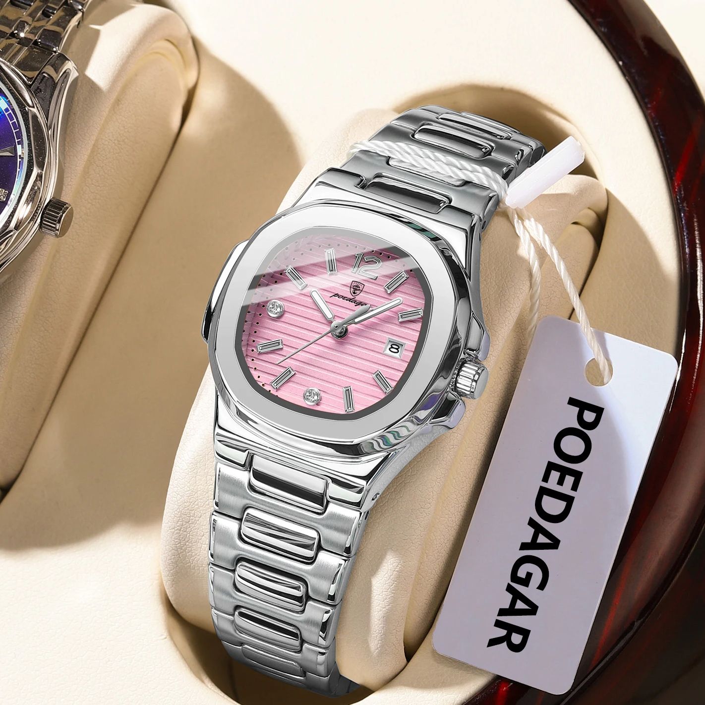 POEDAGAR Square Fashion Woman  - Waterproof Diving Watch review and price