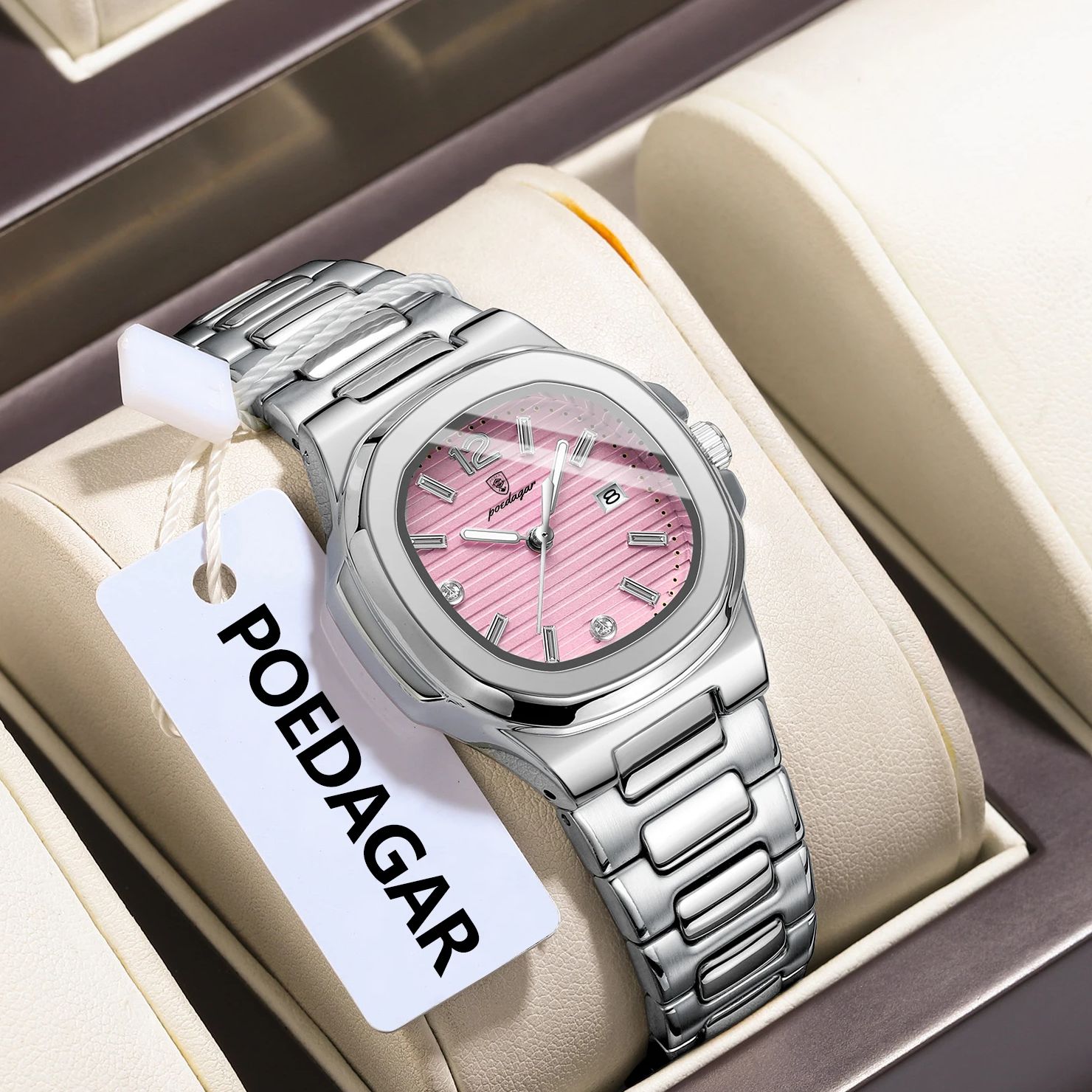 POEDAGAR Square Fashion Woman  - Waterproof Diving Watch review and price