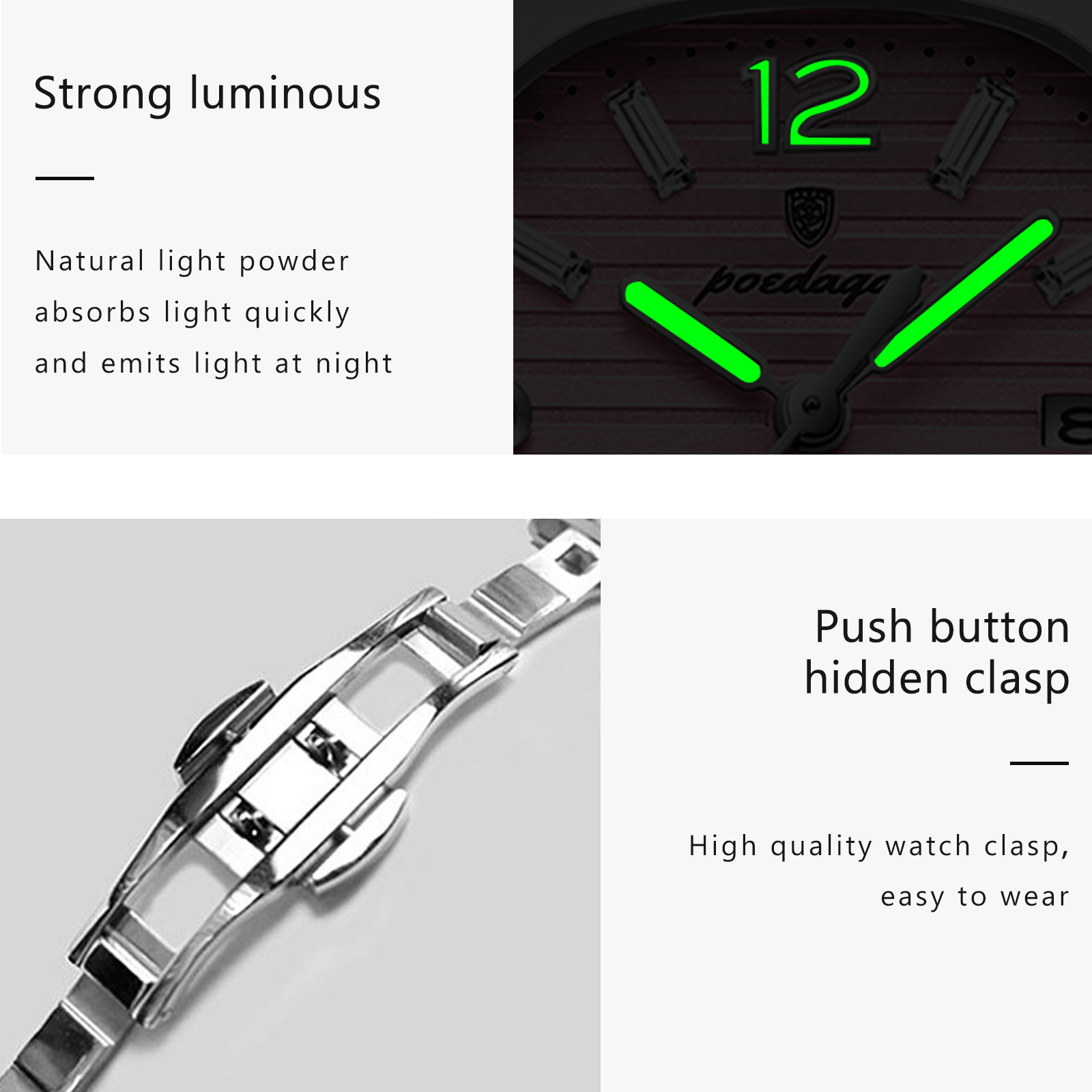 POEDAGAR Square Fashion Woman  - Waterproof Diving Watch review and price