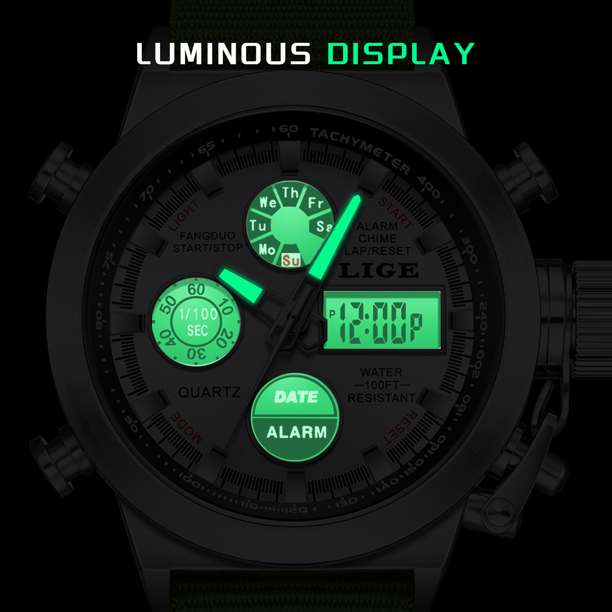 LIGE Men Big Brand Dual Time D - Smartwatch Branded Watches For Men review and price
