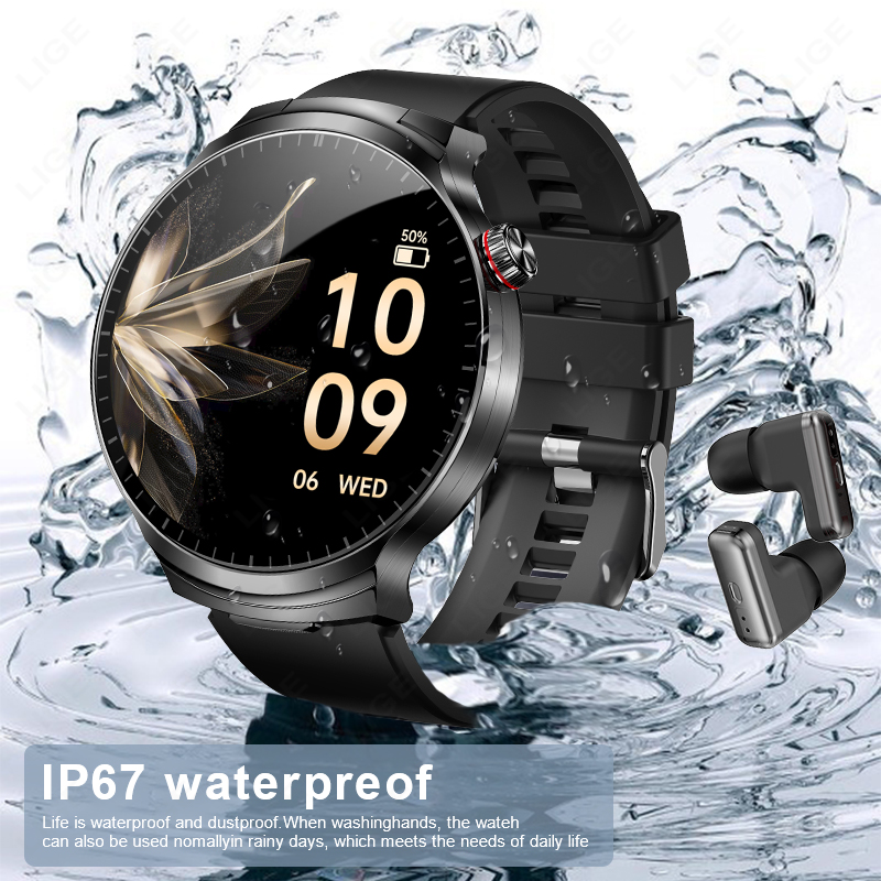 LIGE 2026 New TWS 2 in 1 Heads - Smartwatch Noise Watches review and price