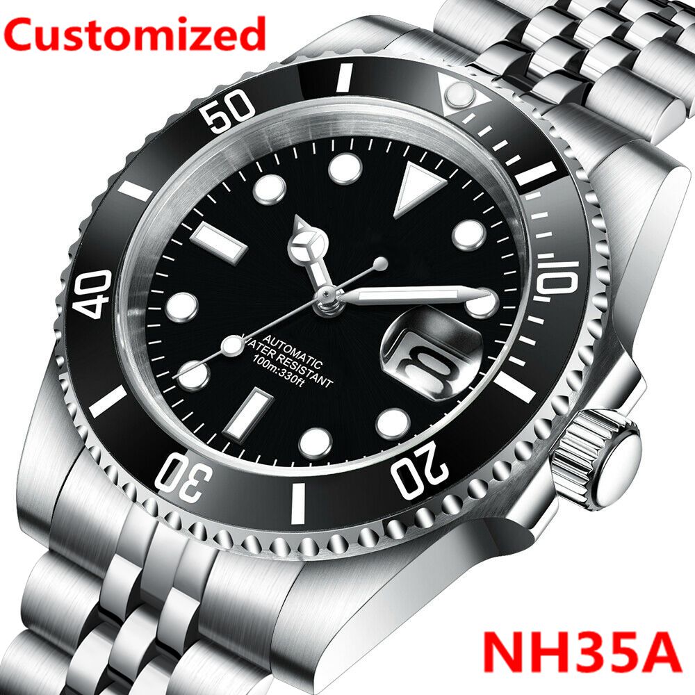 DIY Logo 40MM Dive Watch NH35  - Waterproof Diving Watch review and price