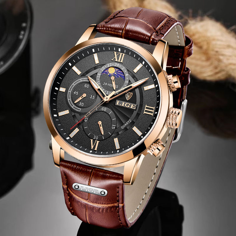 LIGE Fashion Men Watch Casual  - Smartwatch Branded Watches For Men review and price