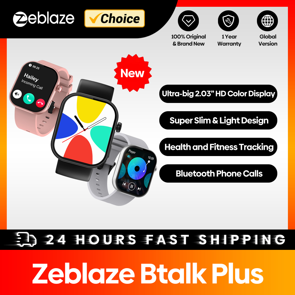 New Zeblaze Btalk Plus Voice C - Smartwatch Health Watches review and price