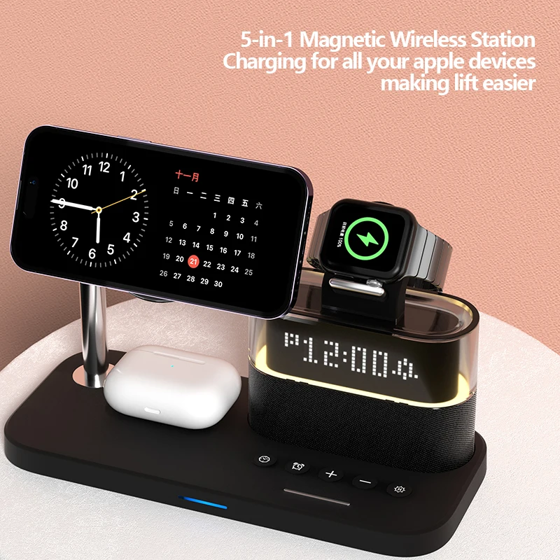 New 5 In 1 Wireless Charger St - Smartwatch New Watches review and price