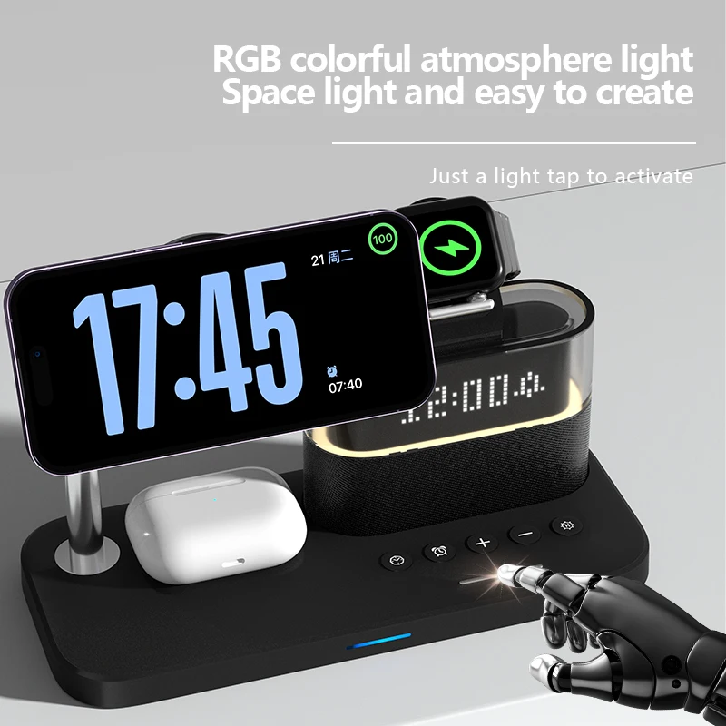 New 5 In 1 Wireless Charger St - Smartwatch New Watches review and price