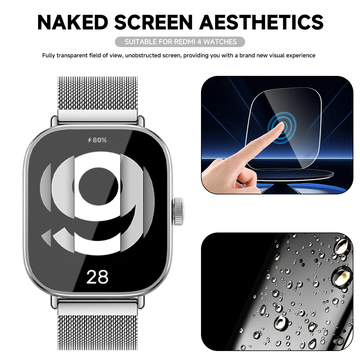 Tempered Glass for Xiaomi Redm - Smartwatch Watches Xiaomi review and price