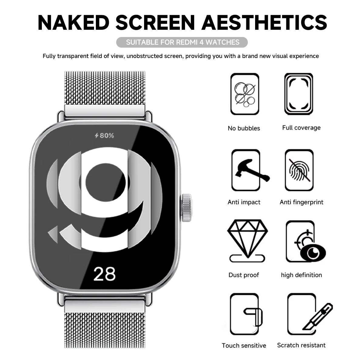 Tempered Glass for Xiaomi Redm - Smartwatch Watches Xiaomi review and price