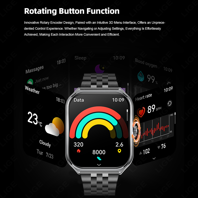 LIGE Fashion Ultra-Slim Amoled - Smartwatch Slim Watches For Men review and price