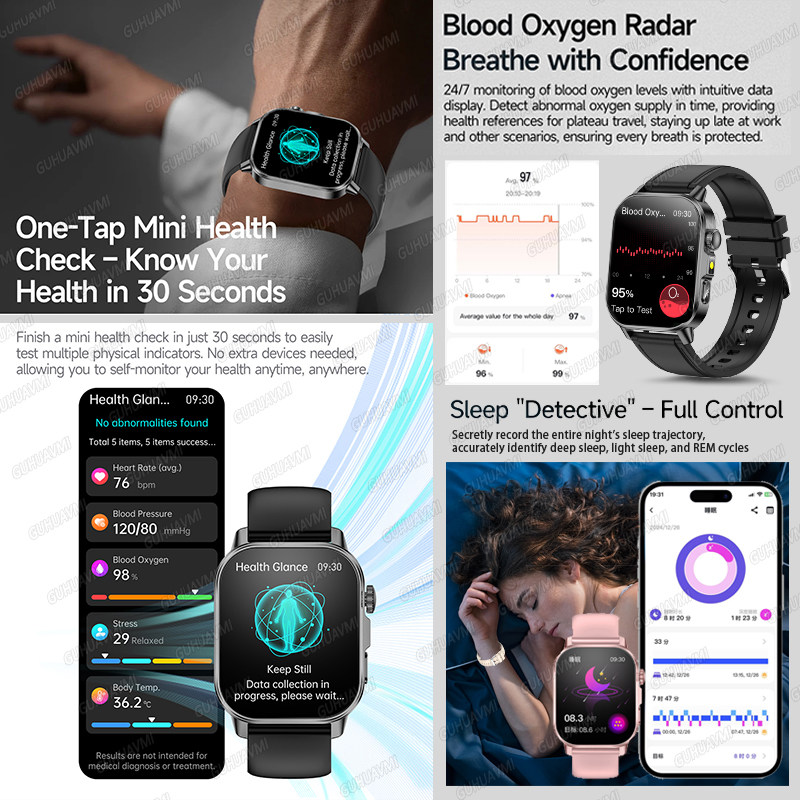 GUHUAVMI 2026 New Precise Heal - Smartwatch Health Watches review and price