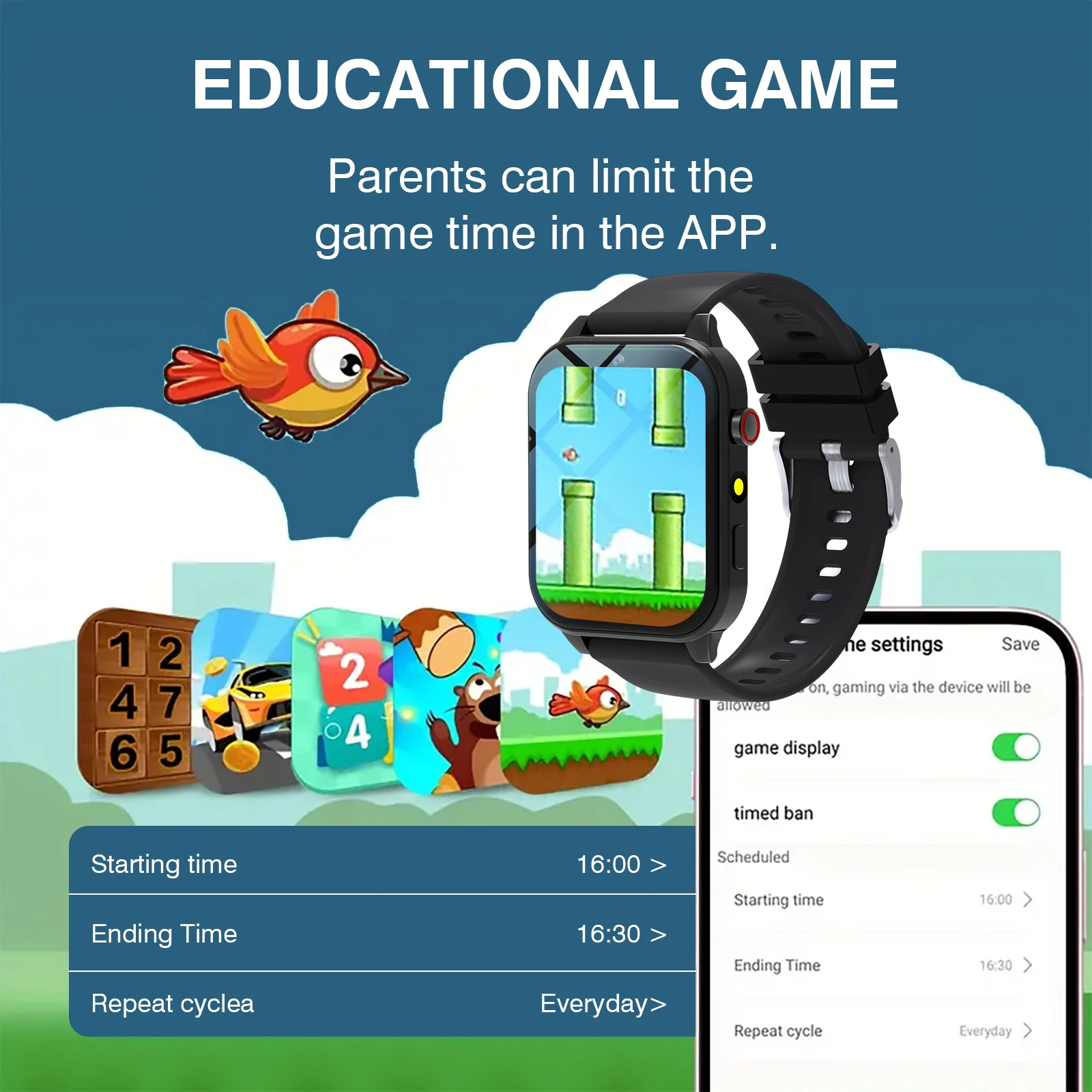 Kids′s Smart Watch 18 Games Ca - Smartwatch Watches Girls review and price
