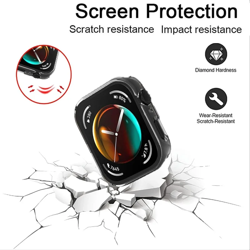 PC Case+Tempered Glass For Hua - Huawei Smartwatch Watch Fit review and price