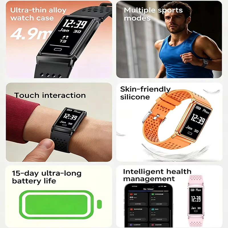 LIGE New Ultra-Slim Smart Brac - Smartwatch Slim Watches For Men review and price