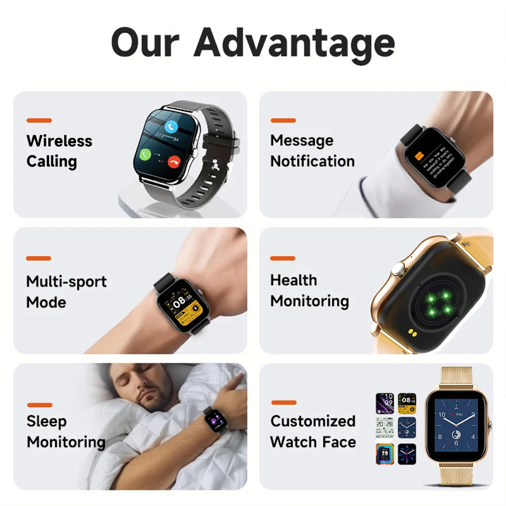 Smart Watch For Android IOS Wa - Smartwatch Sports Watches For Women review and price
