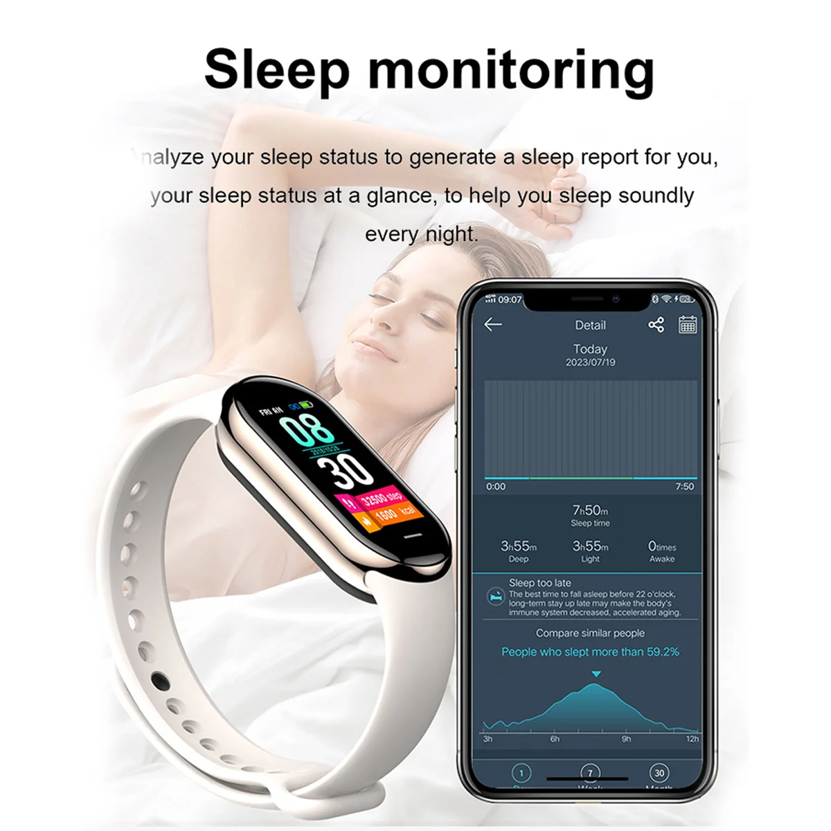 New Original Small M8 Band Sma - Smartwatch Sports Watches For Women review and price