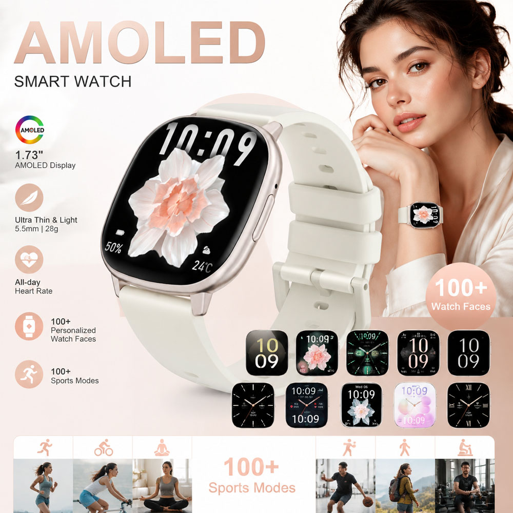 HD17 AIR AMOLED Fashion Smartw - Smartwatch Stylish Watches For Women review and price