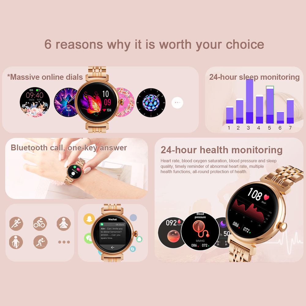 1.04 inch AMOLED Screen Fashio - Watches Ladies Smartwatch review and price