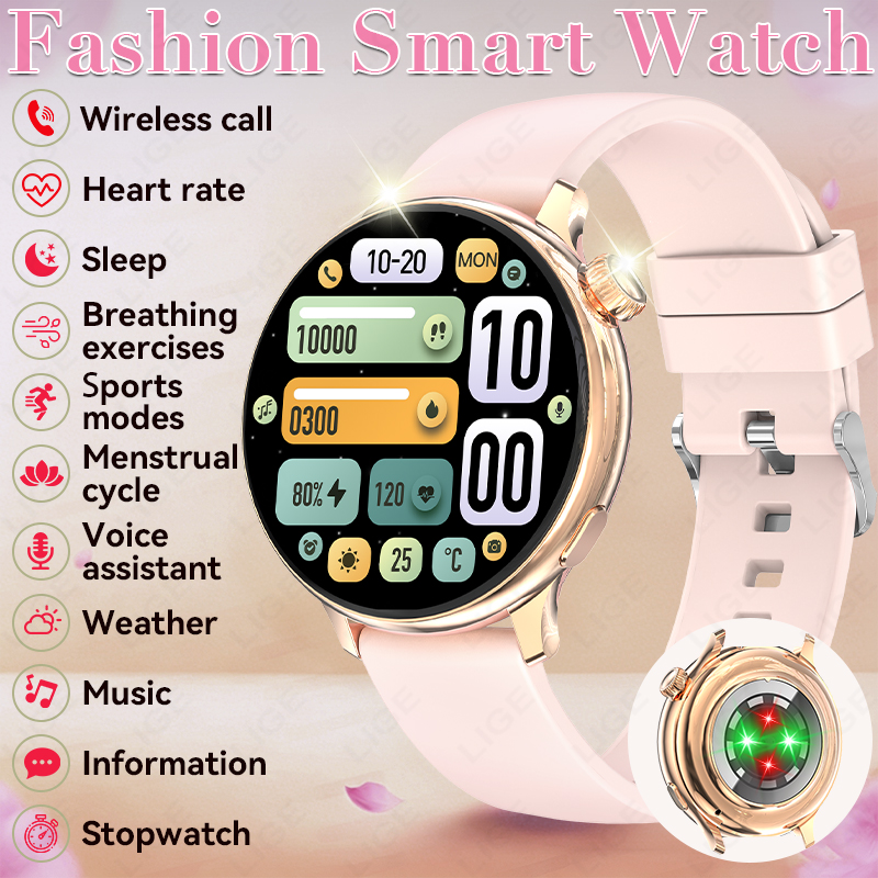 LIGE Stylish Round Women Smart - Smartwatch Stylish Watches For Women review and price